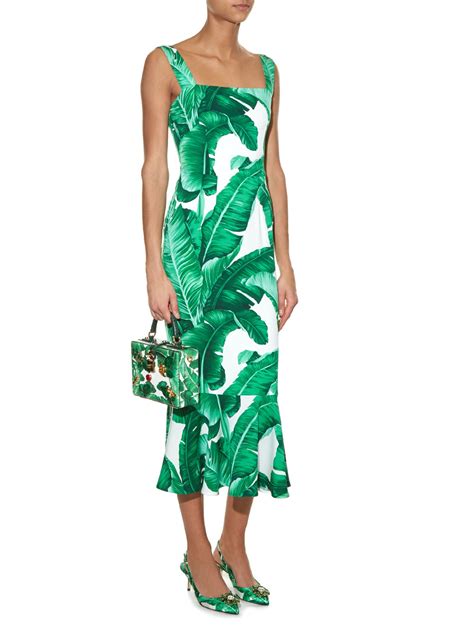 dolce gabbana banana leaf dress|dolce gabbana floral dress sale.